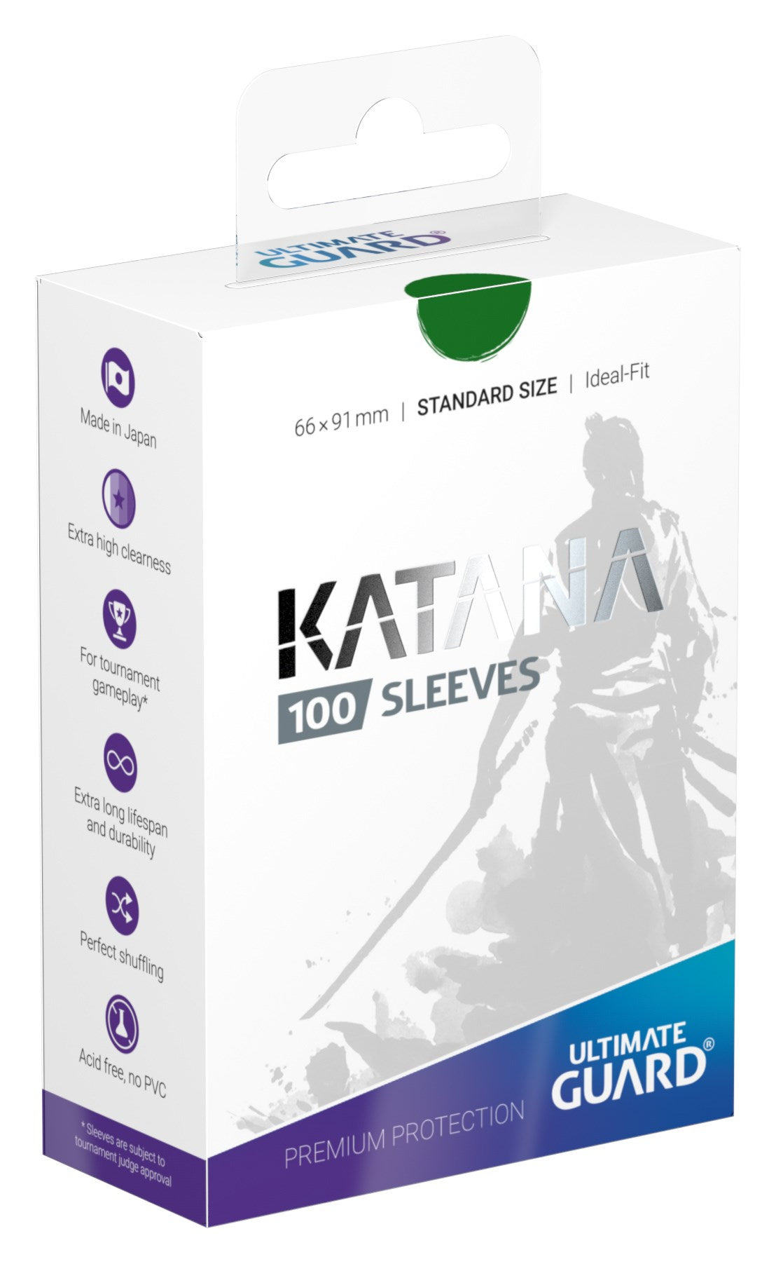 Katana 2018 Standard Size Sleeves - Green (100-Pack)