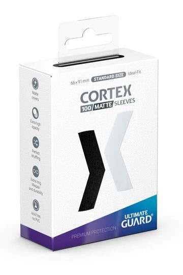 Cortex Sleeves Standard Size - Matte Black (100ct.)