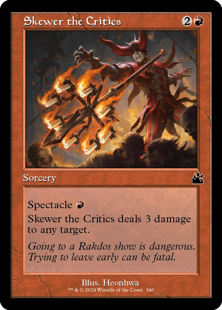 Skewer the Critics (Retro Frame)