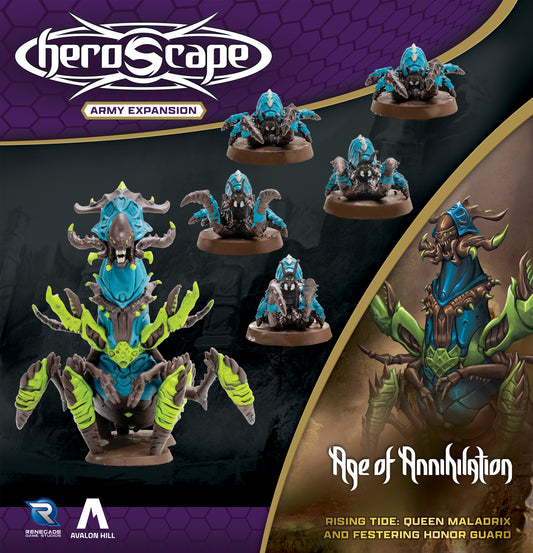 Heroscape Army Expansion - Rising Tide: Queen Maladrix and Festering Honor Guard