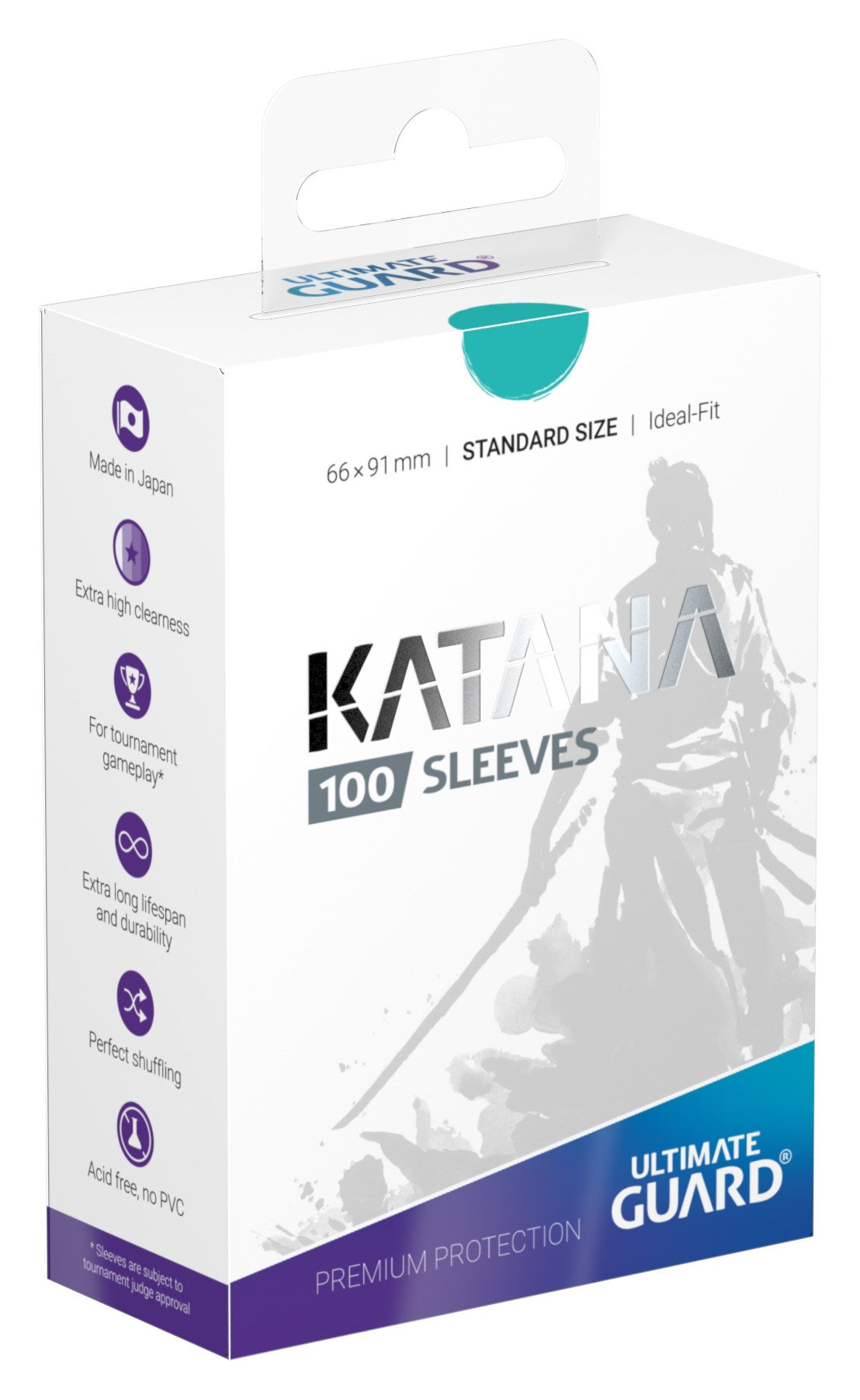 Katana 2018 Standard Size Sleeves - Turquoise (100-Pack)