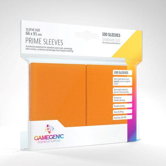 GameGenic Prime Sleeve - Standard Size - Orange (100-Pack) [000]