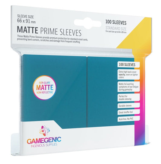 GameGenic Matte Prime Sleeve - Standard Size - Blue (100-Pack) [000]