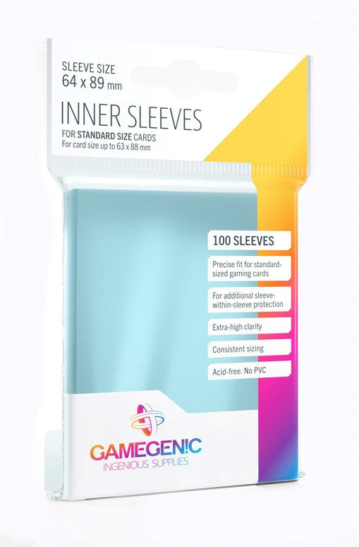 GameGenic Inner Sleeves - Clear (100-Pack)