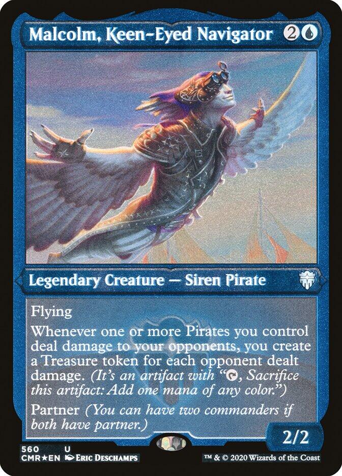 Malcolm, Keen-Eyed Navigator (Foil Etched) [CMR - 560]