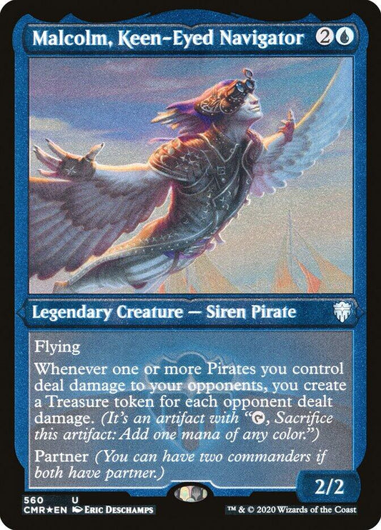 Malcolm, Keen-Eyed Navigator (Foil Etched) [CMR - 560]