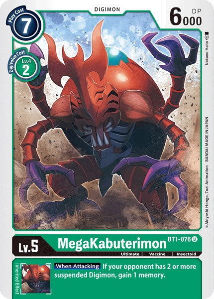 MegaKabuterimon [BT01-03A - BT1-076 U]