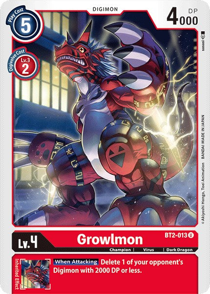 Growlmon [BT01-03A - BT2-013 U]