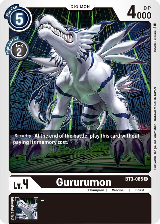 Gururumon [BT01-03B - BT3-065 U]