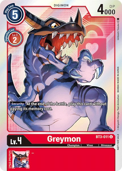 Greymon - BT3-011 (Box Topper) [BT01-03B - BT3-011 U]
