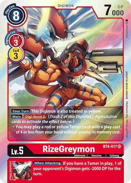 RizeGreymon [BT04 - BT4-017 SR]