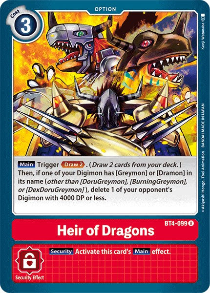 Heir of Dragons [BT04 - BT4-099 U]