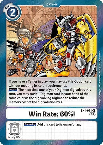 Win Rate: 60%! [EX01 - EX1-071 R]
