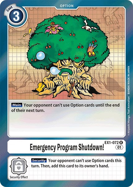 Emergency Program Shutdown! [EX01 - EX1-072 R]