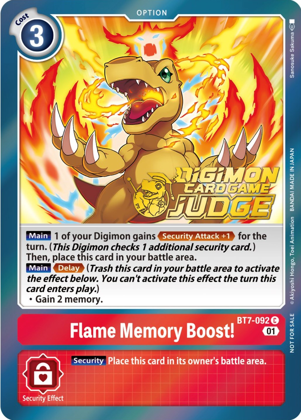 Flame Memory Boost! (Judge Pack 3) [BT07 - BT7-092 C]