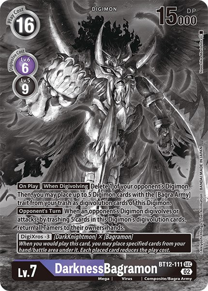 DarknessBagramon (Alternate Art) (Black & White) [BT12 - BT12-111 SEC]