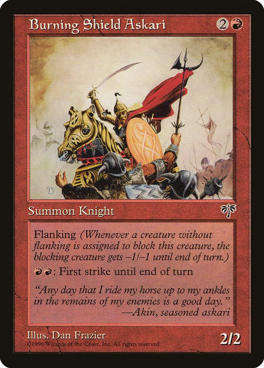 Burning Shield Askari [MIR - N/A]
