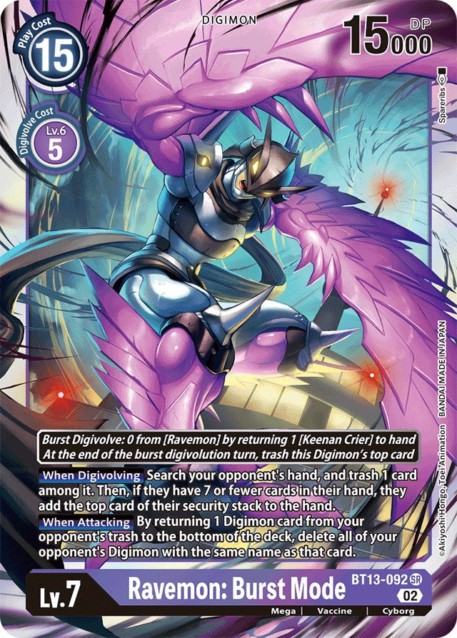 Ravemon: Burst Mode [BT13 - BT13-092 SR]