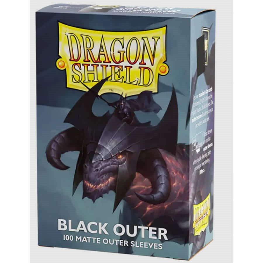Dragon Shield Matte Outer Sleeves - Black (100-Pack)