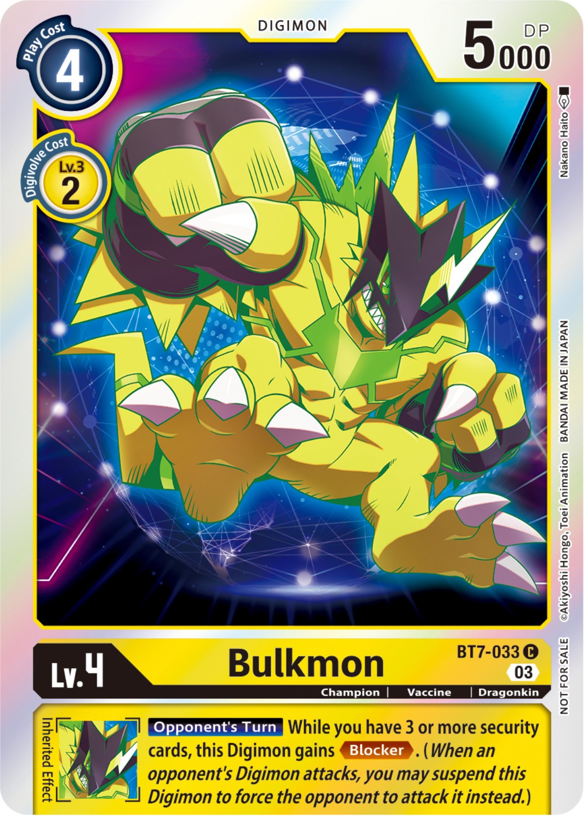 Bulkmon (Official Tournament Pack Vol.11) [BT07 - BT7-033 C]