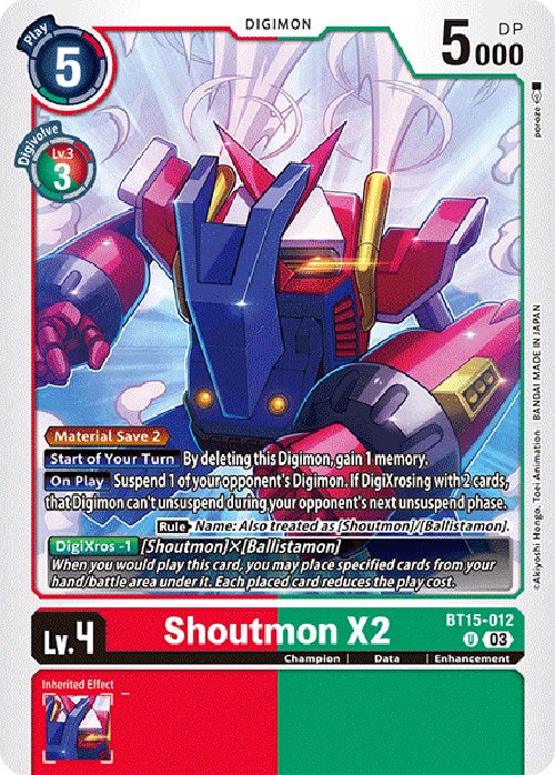 Shoutmon X2 [BT15 - BT15-012 U]