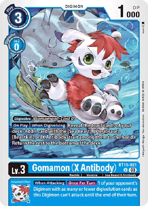 Gomamon (X Antibody) [BT15 - BT15-021 U]