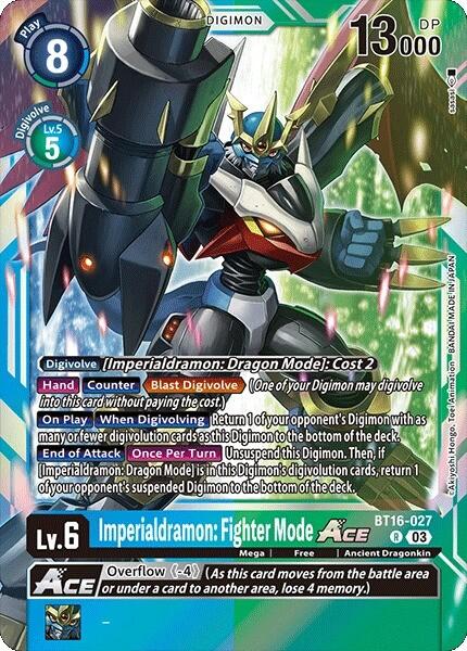Imperialdramon: Fighter Mode ACE [BT16 - BT16-027 R]