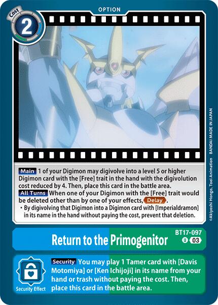 Return to the Primogenitor [BT17 - BT17-097 U]