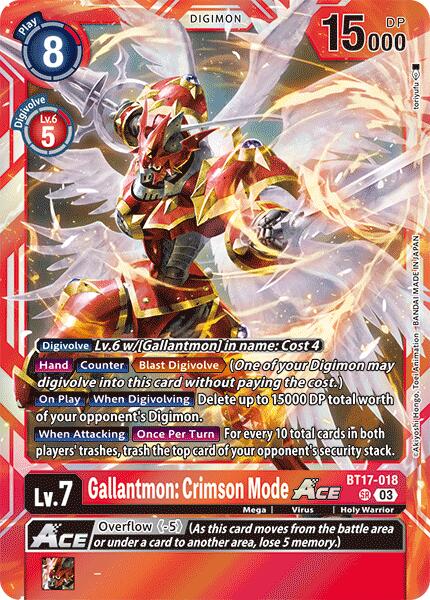 Gallantmon: Crimson Mode ACE [BT17 - BT17-018 SR]