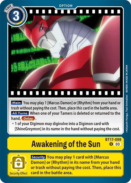 Awakening of the Sun [BT17 - BT17-099 U]