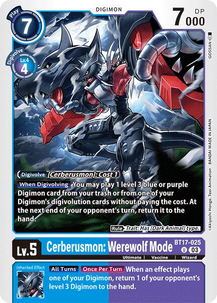 Cerberusmon: Werewolf Mode [BT17 - BT17-025 U]