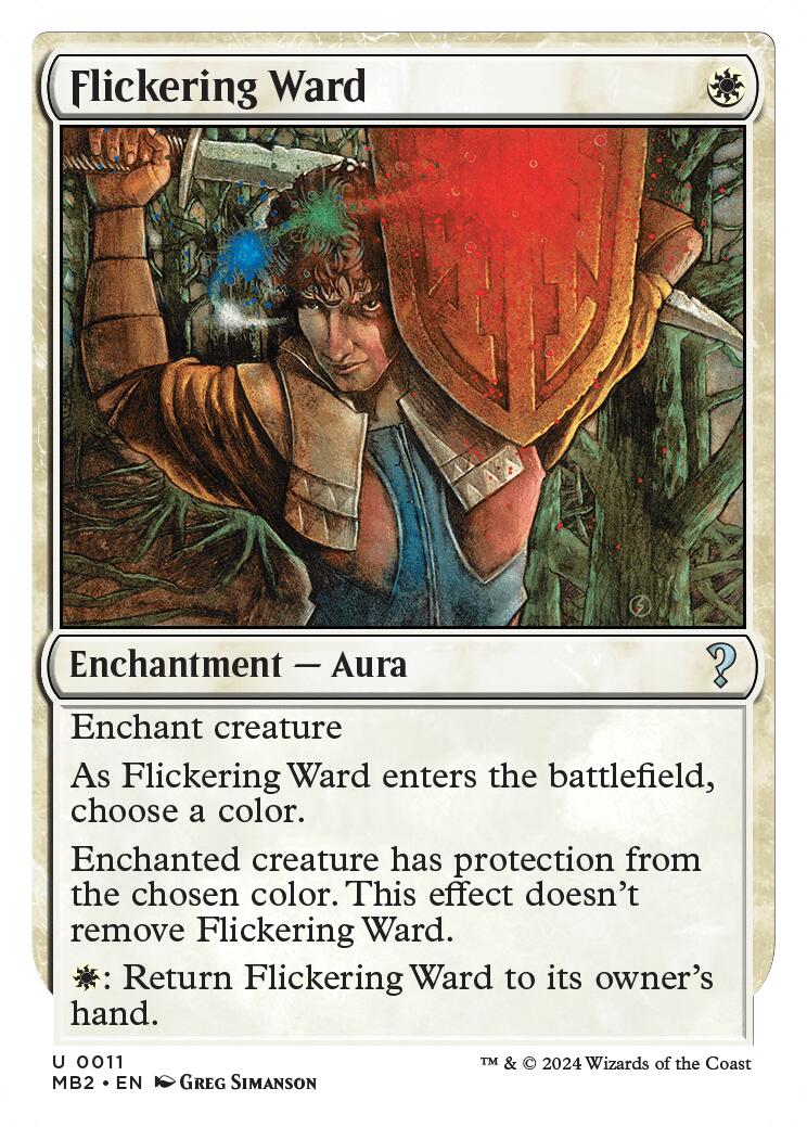 Flickering Ward (White Border)