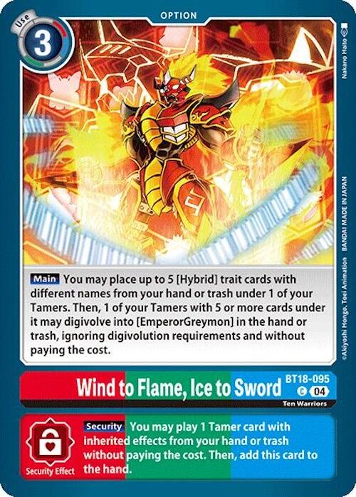 Wind to Flame, Ice to Sword [BT18-19 - BT18-095 C]