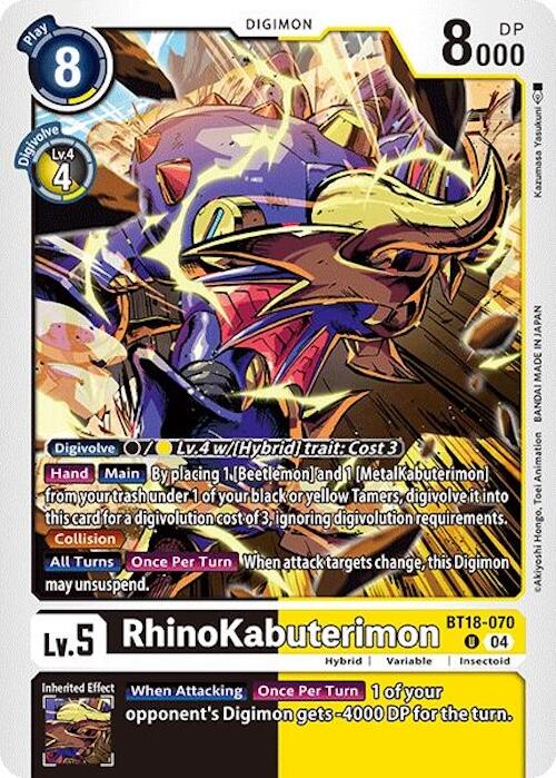 RhinoKabuterimon [BT18-19 - BT18-070 U]