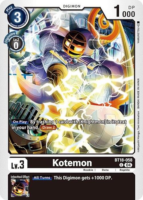 Kotemon [BT18-19 - BT18-058 C]