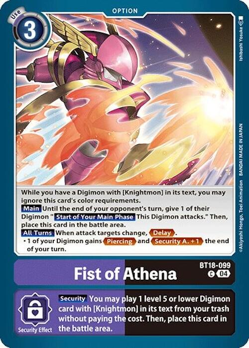 Fist of Athena [BT18-19 - BT18-099 C]