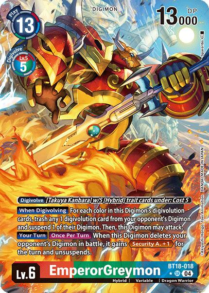 EmperorGreymon (Alternate Art) [BT18-19 - BT18-018 SR]