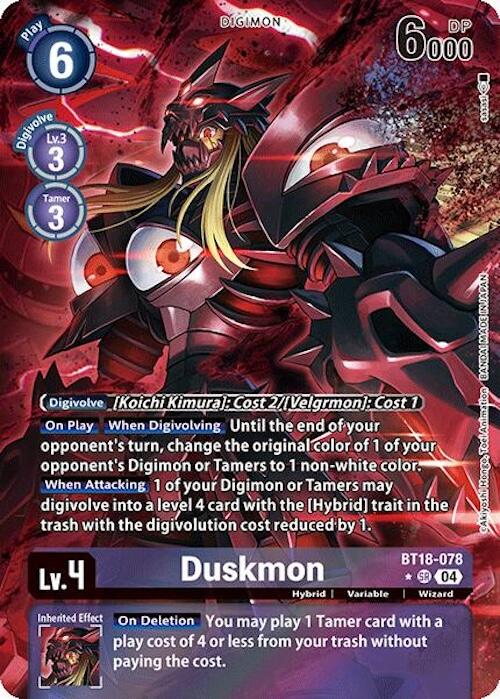 Duskmon (Alternate Art) [BT18-19 - BT18-078 SR]