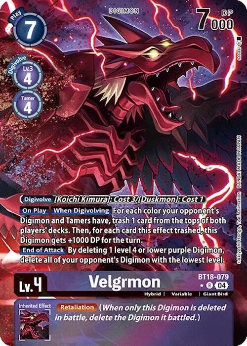 Velgrmon (Alternate Art) [BT18-19 - BT18-079 R]