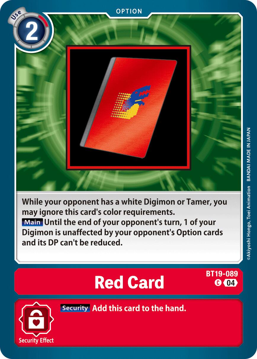 Red Card [BT19-20 - BT19-089 C]