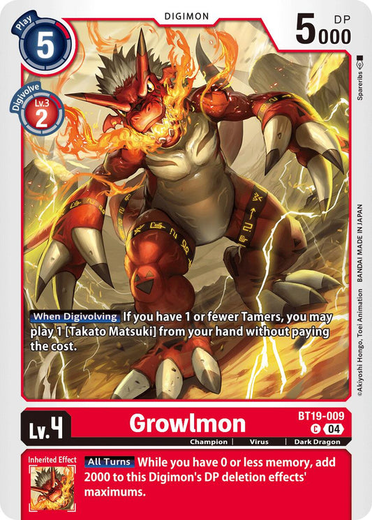 Growlmon [BT19-20 - BT19-009 C]