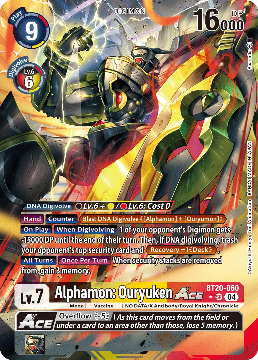 Alphamon: Ouryuken ACE (Alternate Art) [BT19-20 - BT20-060 SR]