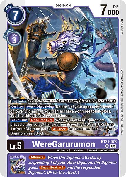 WereGarurumon [BT21 - BT21-078 U]