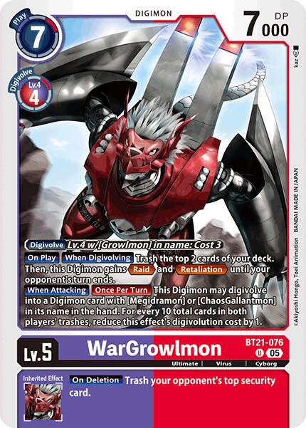WarGrowlmon [BT21 - BT21-076 U]