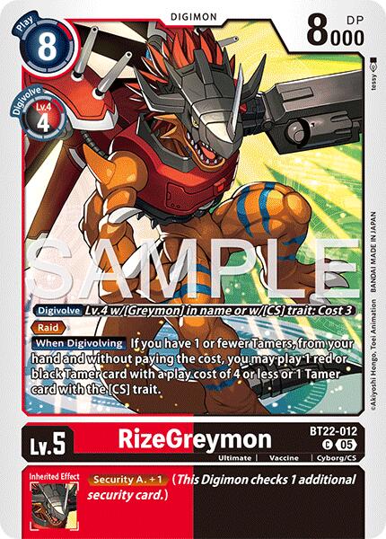 RizeGreymon [BT22 - BT22-012 C]