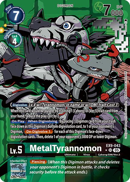 MetalTyrannomon (Alternate Art) [EX09 - EX9-043 SR]