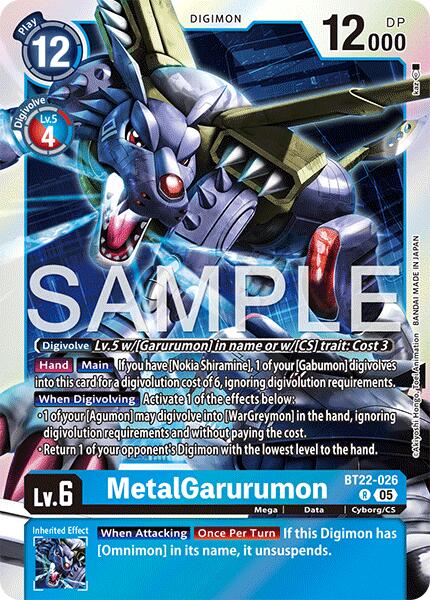 MetalGarurumon [BT22 - BT22-026 R]