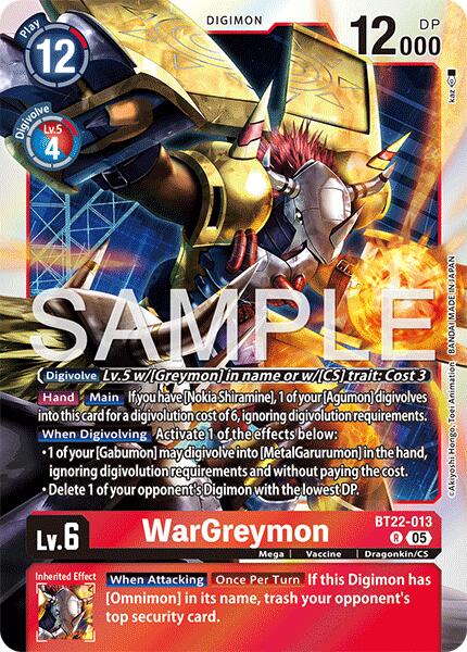 WarGreymon [BT22 - BT22-013 R]