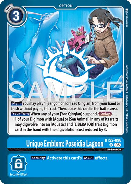 Unique Emblem: Poseidia Lagoon [BT22 - BT22-096 U]