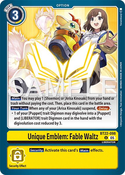 Unique Emblem: Fable Waltz [BT22 - BT22-098 U]